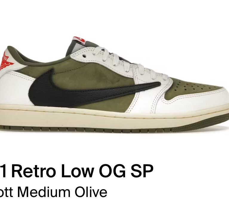 Jordan 1 Retro Low OG SP "Travis Scott Medium Olive"