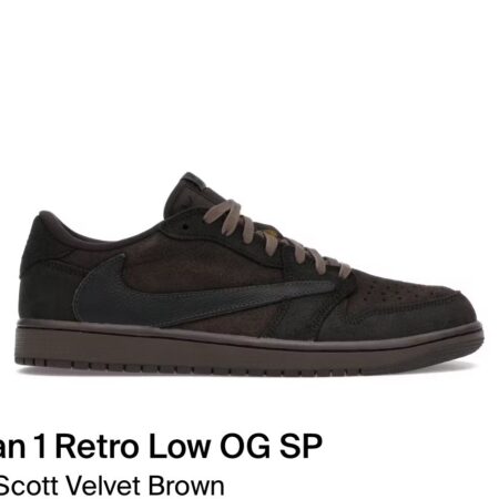 Jordan 1 Retro Low OG SP "Travis Scott Velvet Brown"